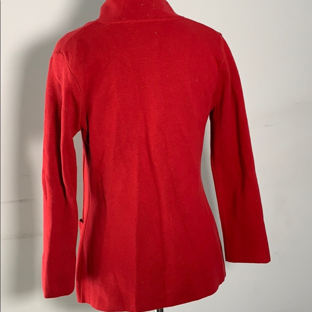 Red sweater jacket - Picture 3 of 4